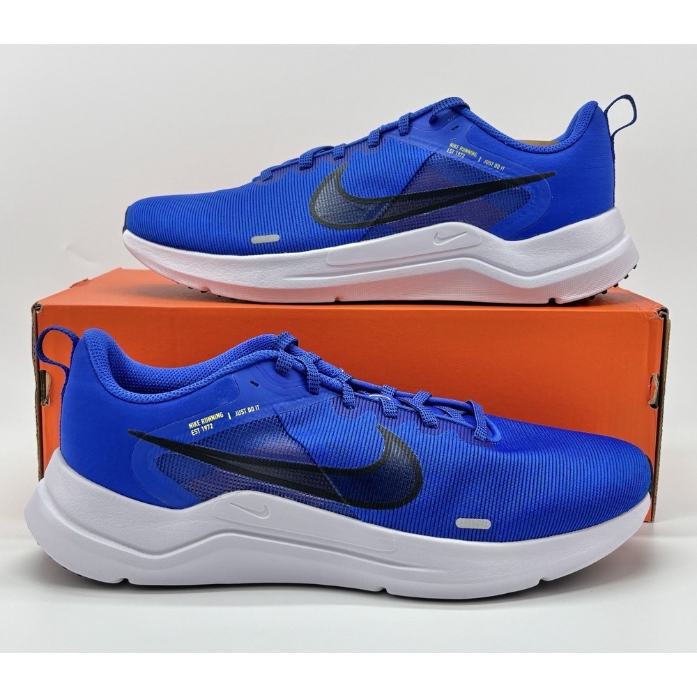 Nike Downshifter 12‎ Racer Blue Black High Voltage Size 9.5 / 11 DD9293-402